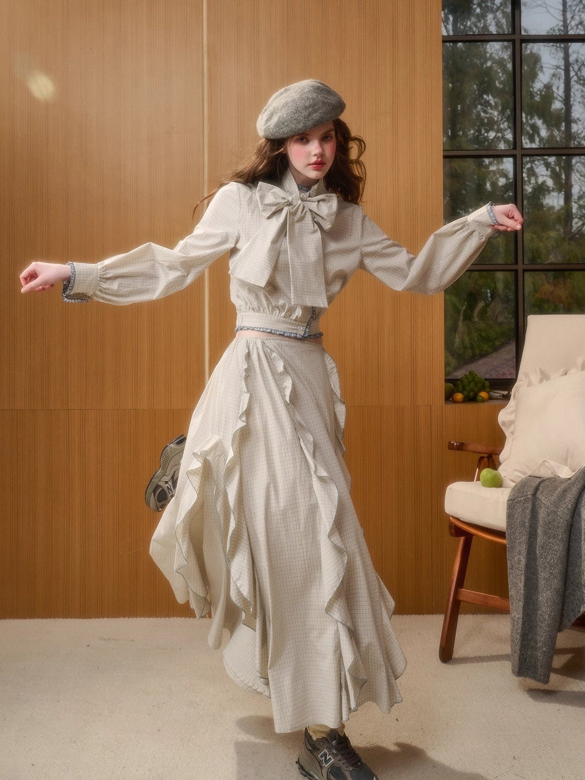 Organic Cotton Gingham Shirt Set