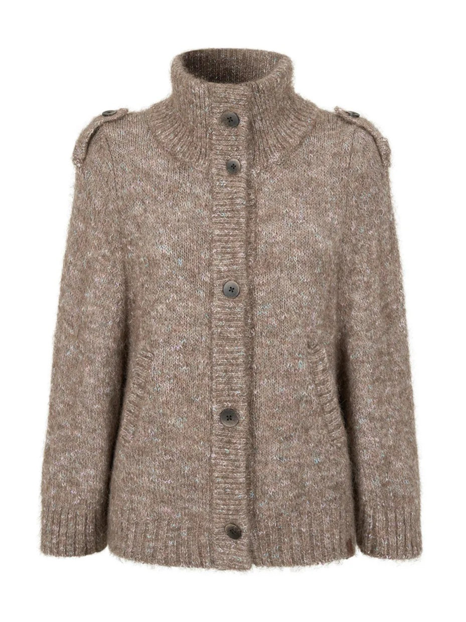 Vintage Mandarin-Collar Cardigan