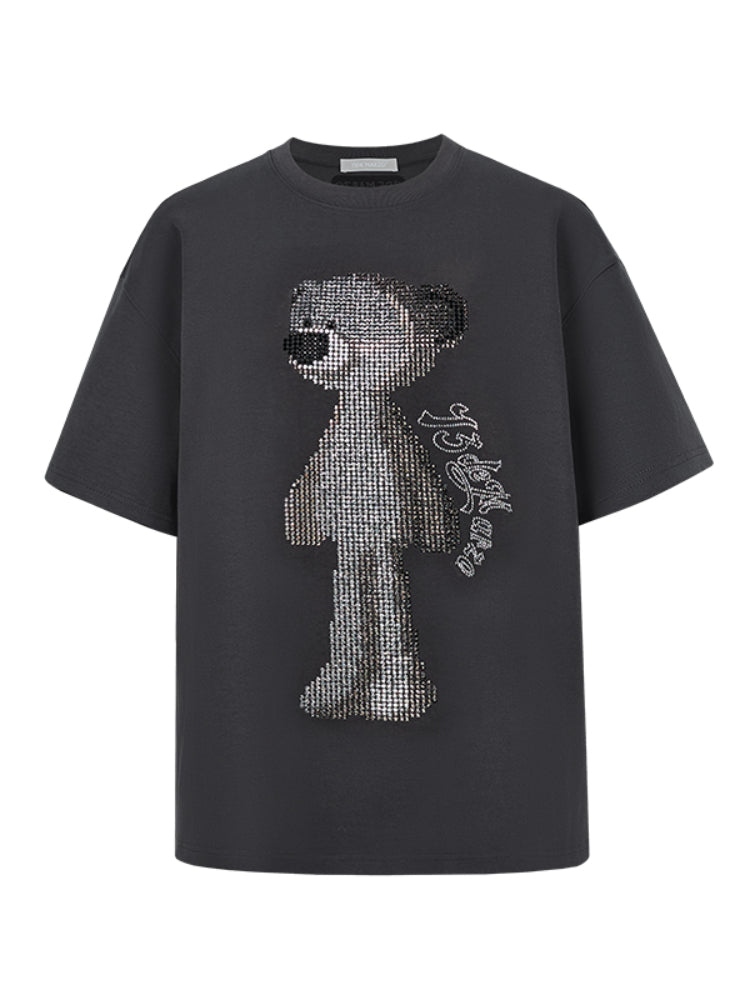 Doll Imitation Diamond Short-sleeve T-shirt