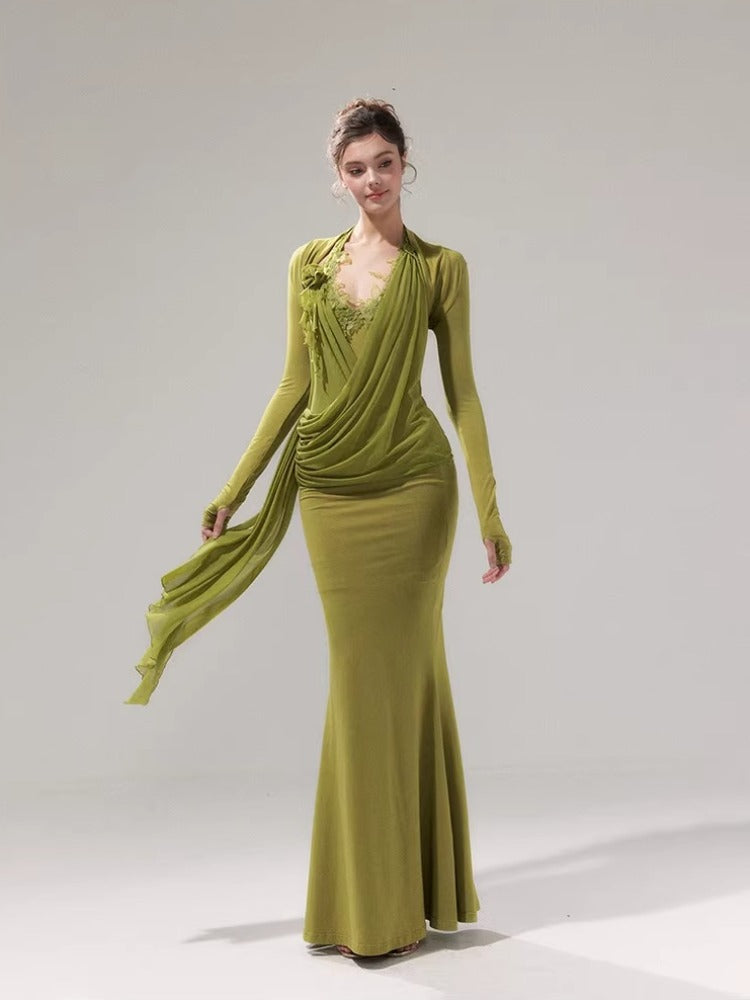 Draped Knit Mesh Set