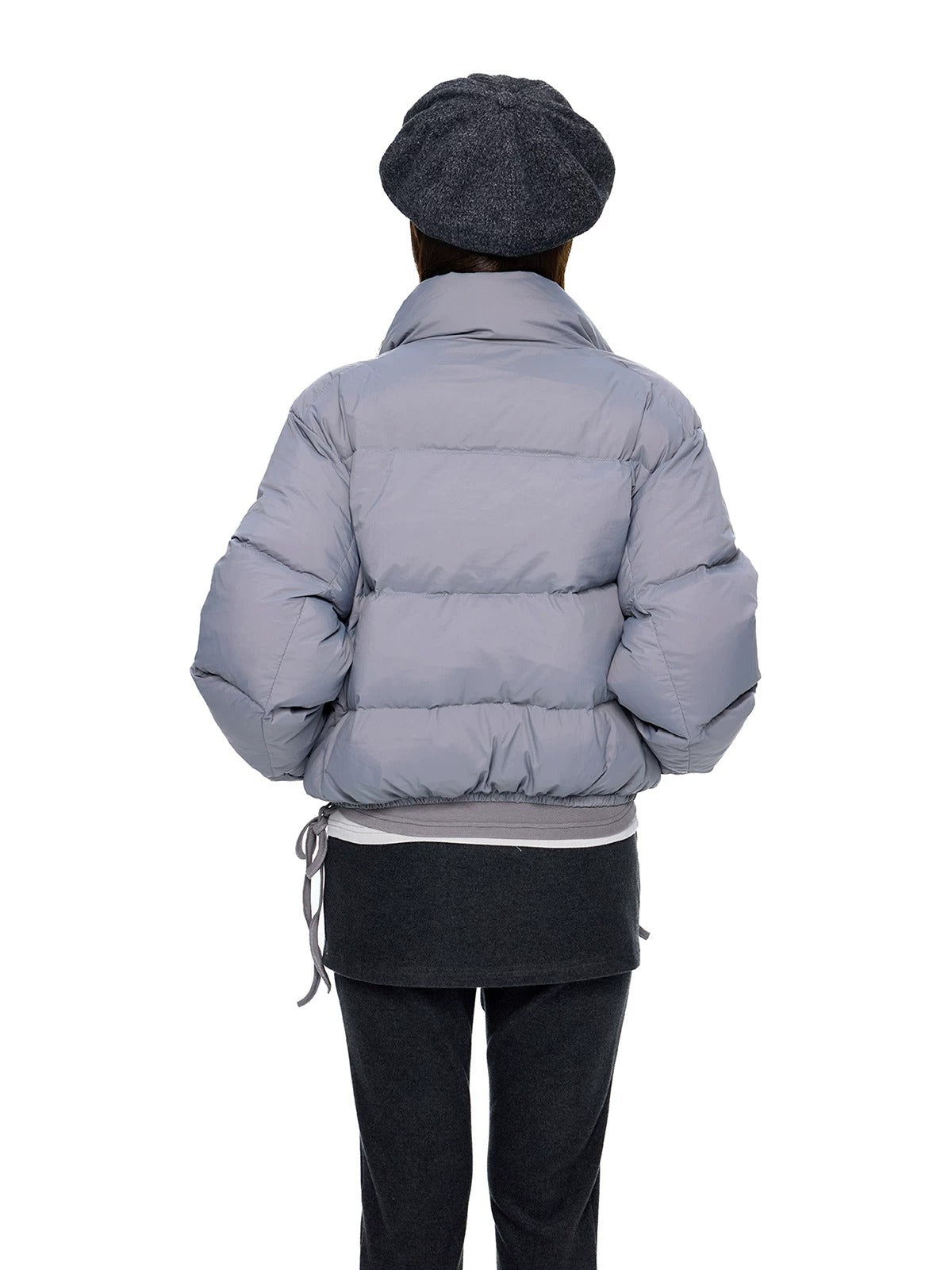Maillard Cropped Down Puffer Jacket