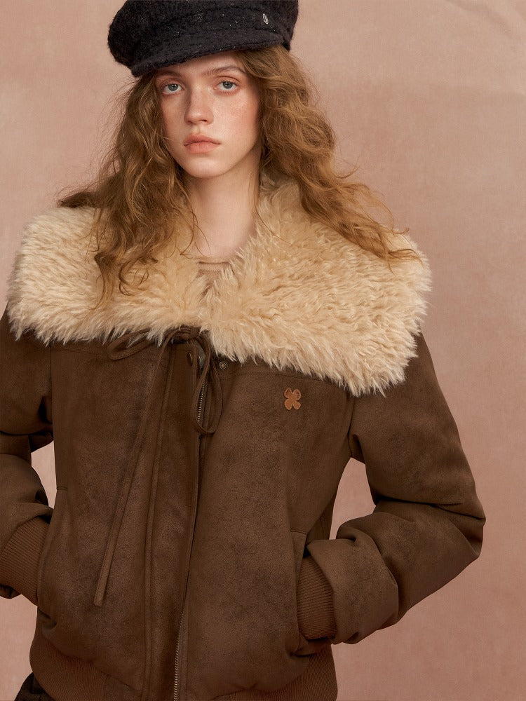 Faux Leather Sailor Puffer