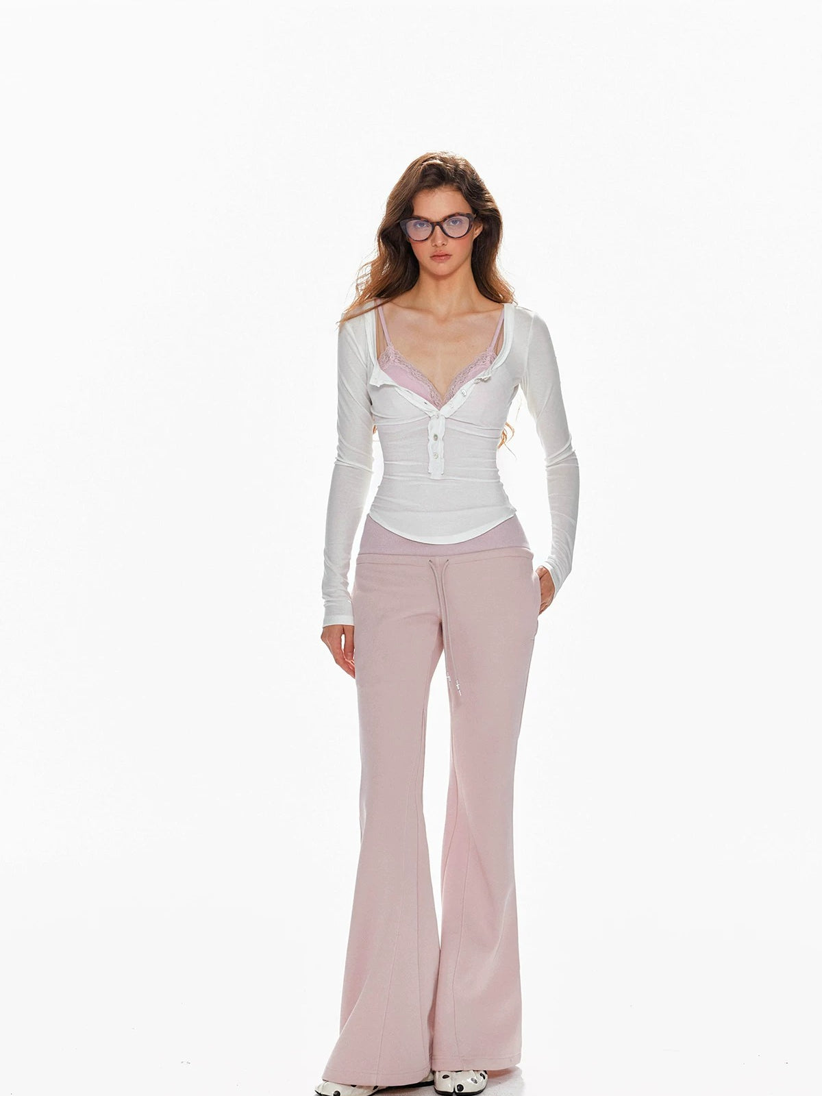 Lace Innerwear Layered Mesh Top Set