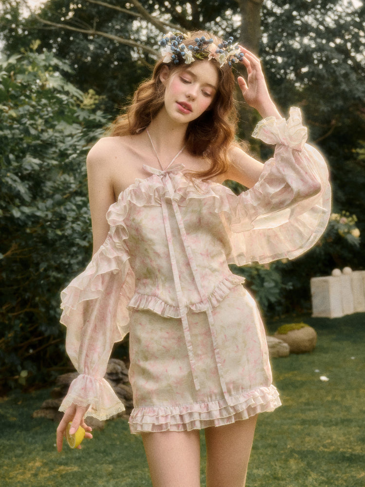 Butterfly Organza Fairy Top & Skirt Set