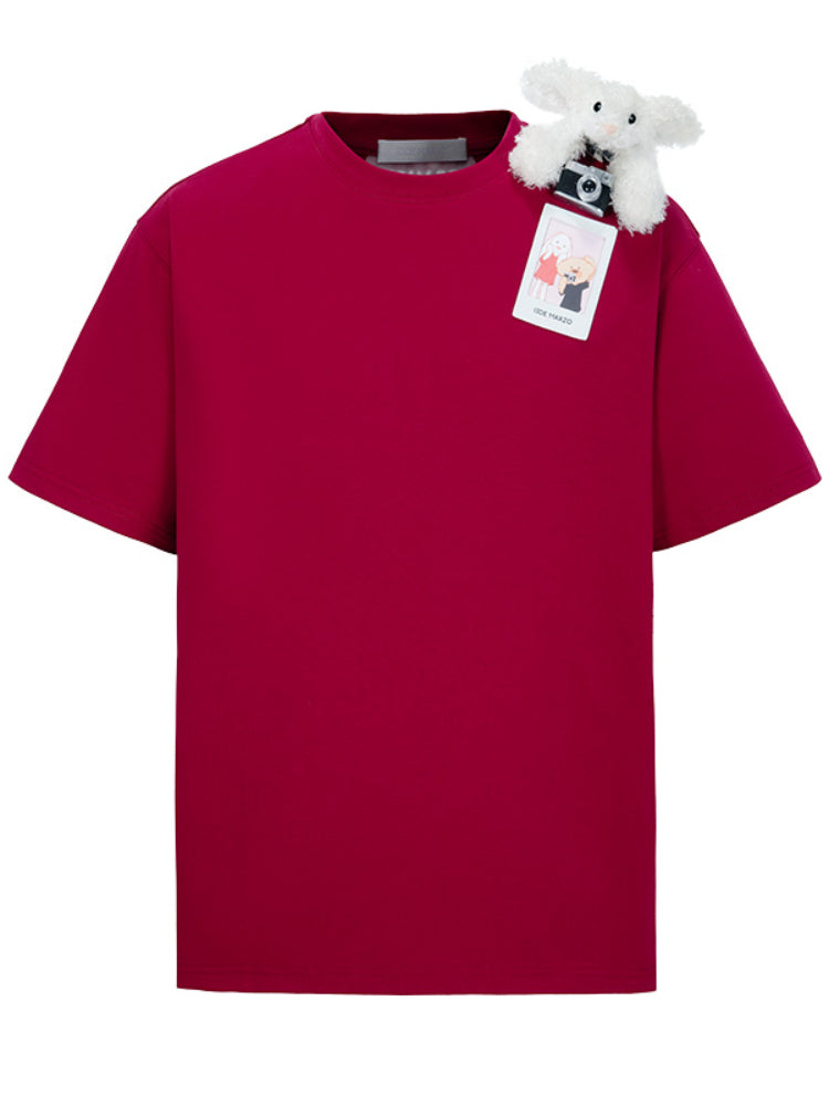 Short Sleeve Fashion Casual Solid Color Round Neck T-shirt