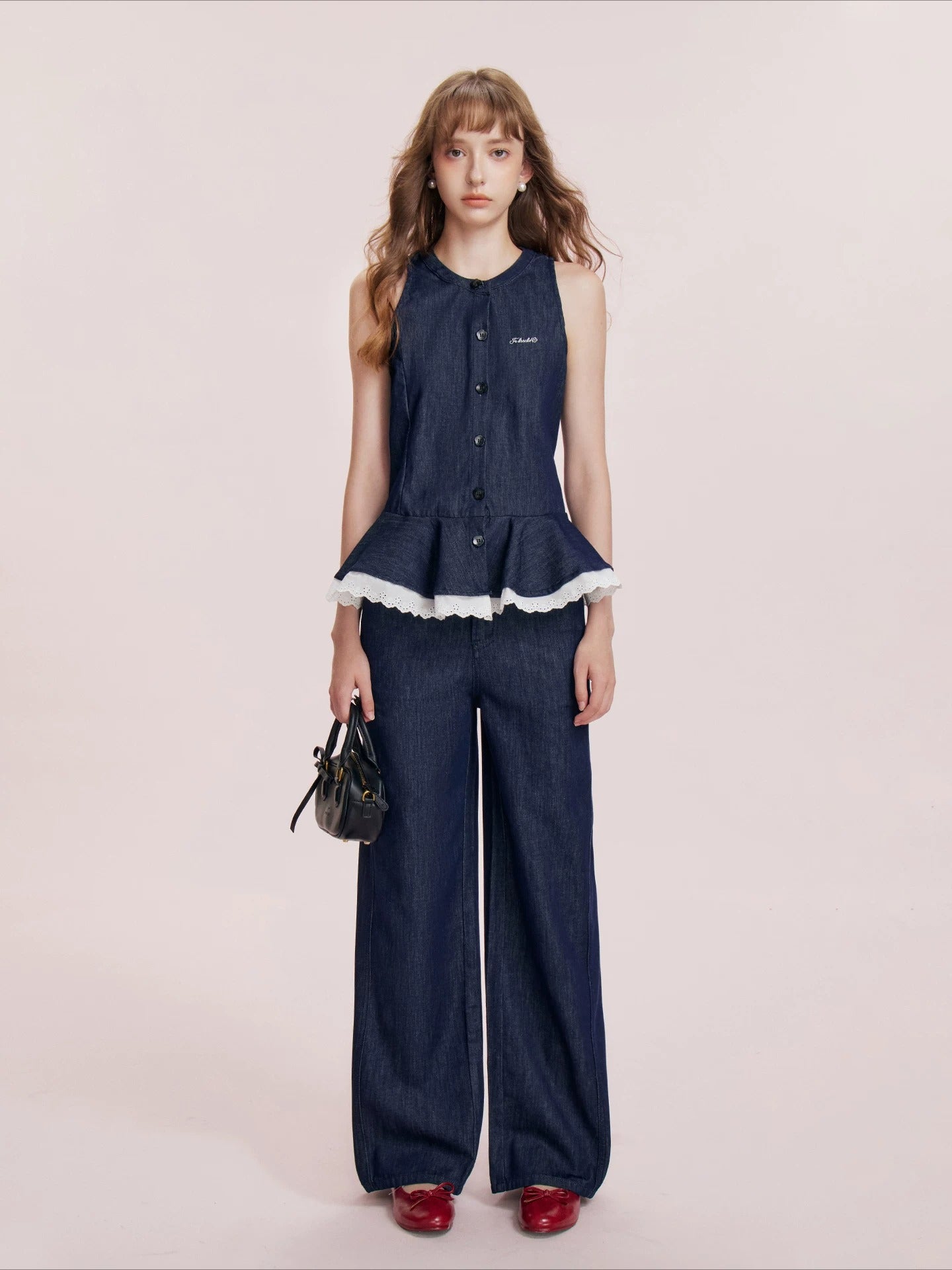 Lace Denim Set