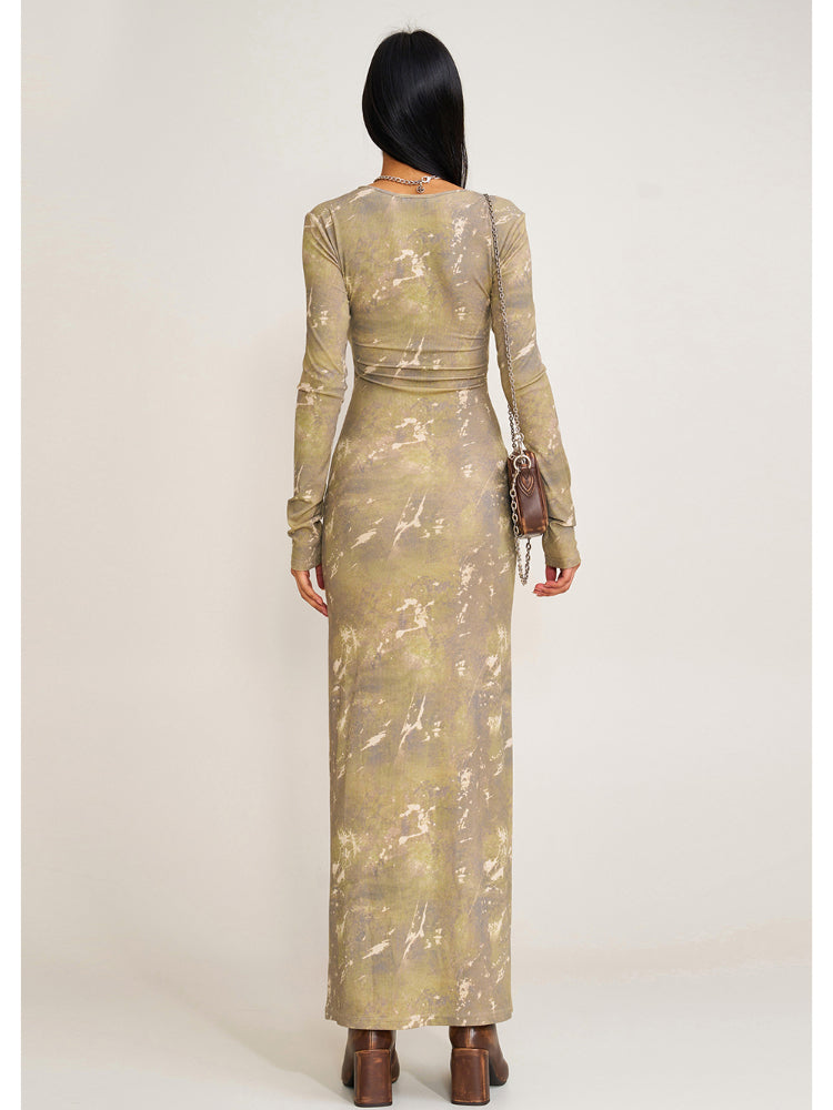 Vintage Hurricane Silk Fade Body Dress Hurricane Camouflage
