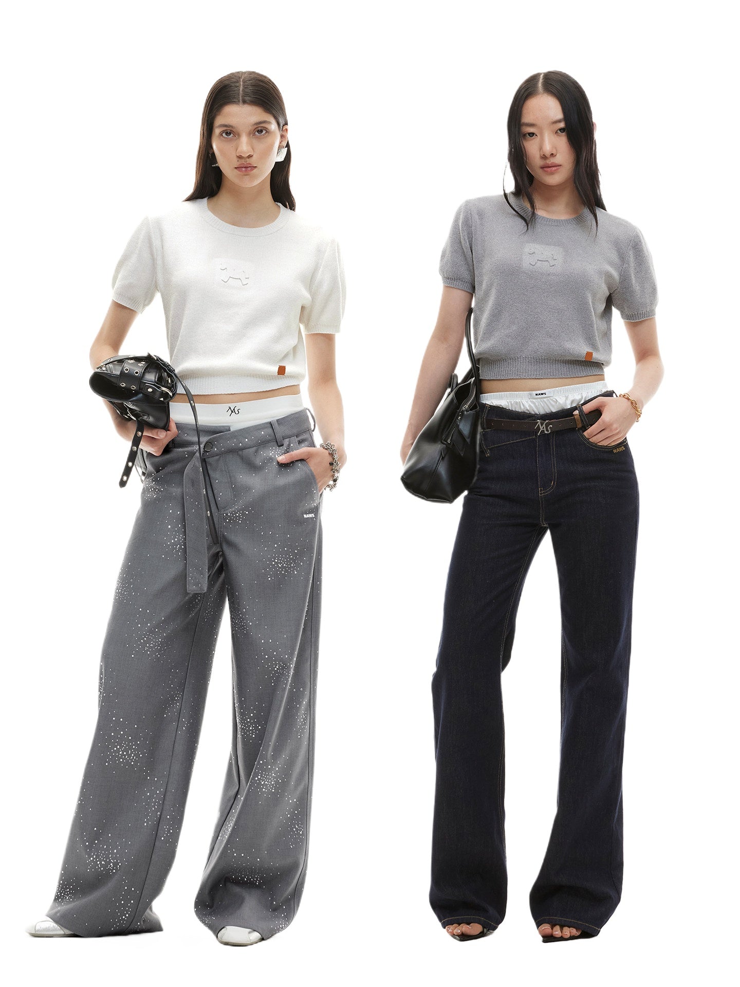 Pony Knit Cropped Tee