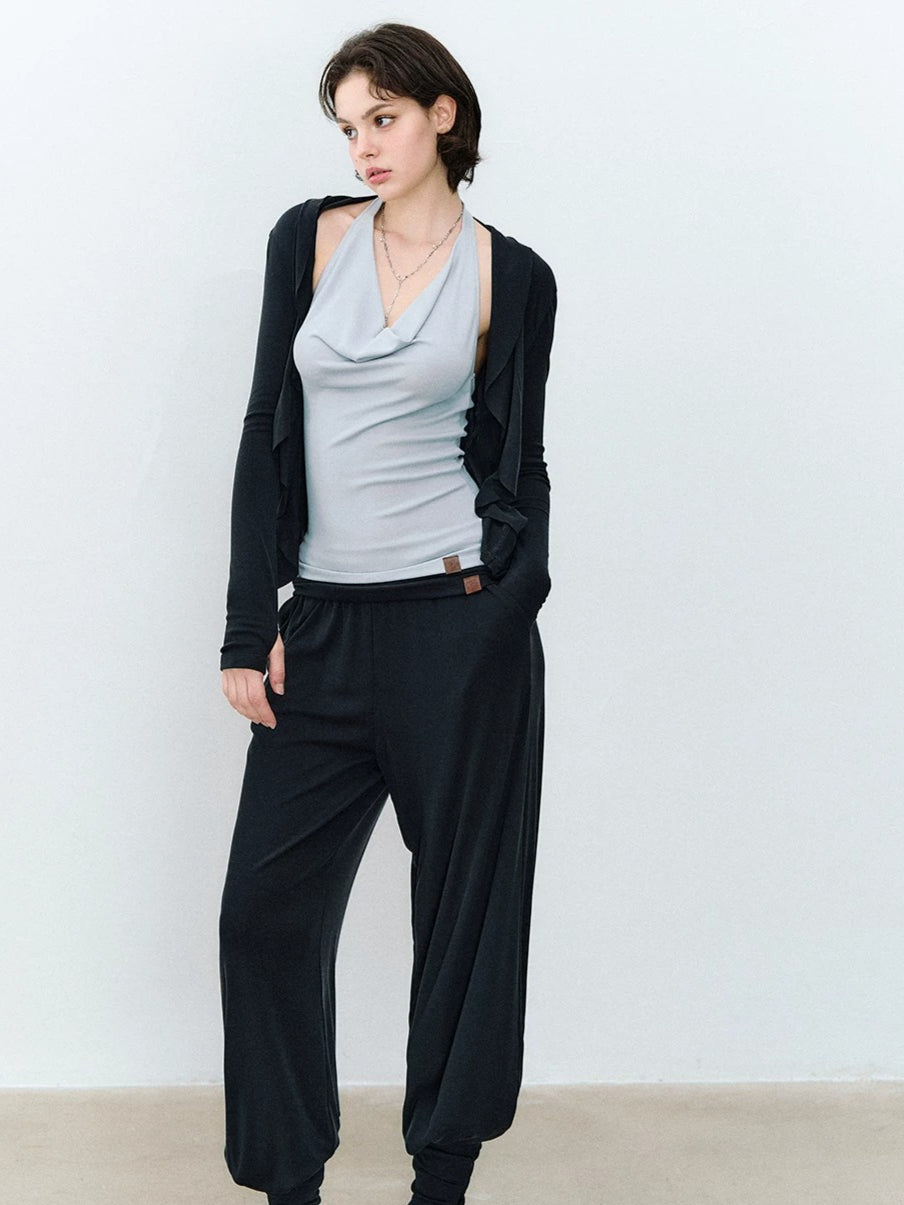 Ruffle Cardigan Set