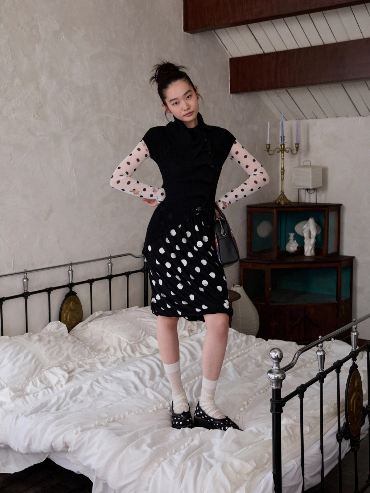 Polka Dot Print Blouse