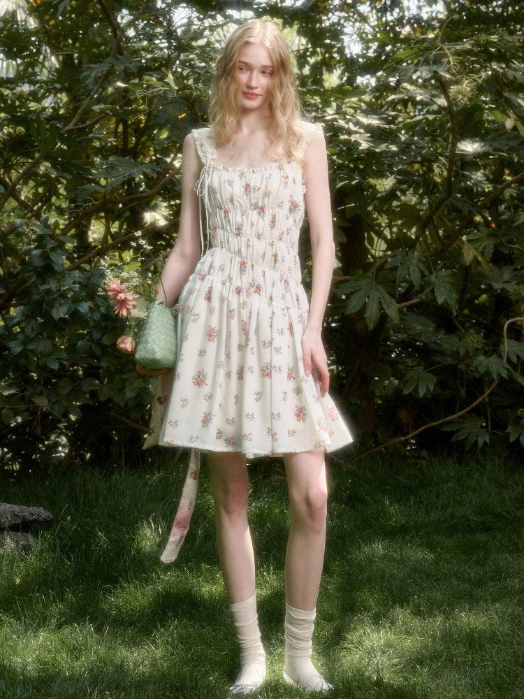 French Relaxed Old Money Floral Dress