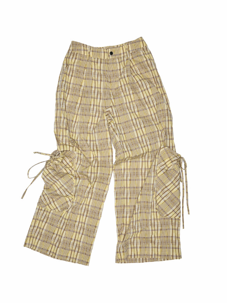 Plaid Hooded Shirt & Skirt & Pants Set