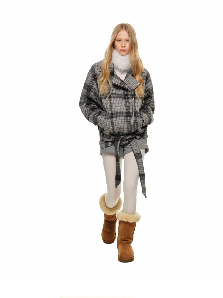 Raccoon & Rabbit Fur Double-Sided Scarf