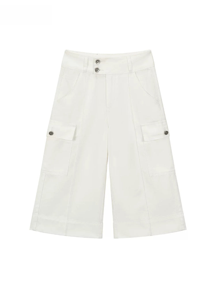 Relaxed Linen Cargo Shorts