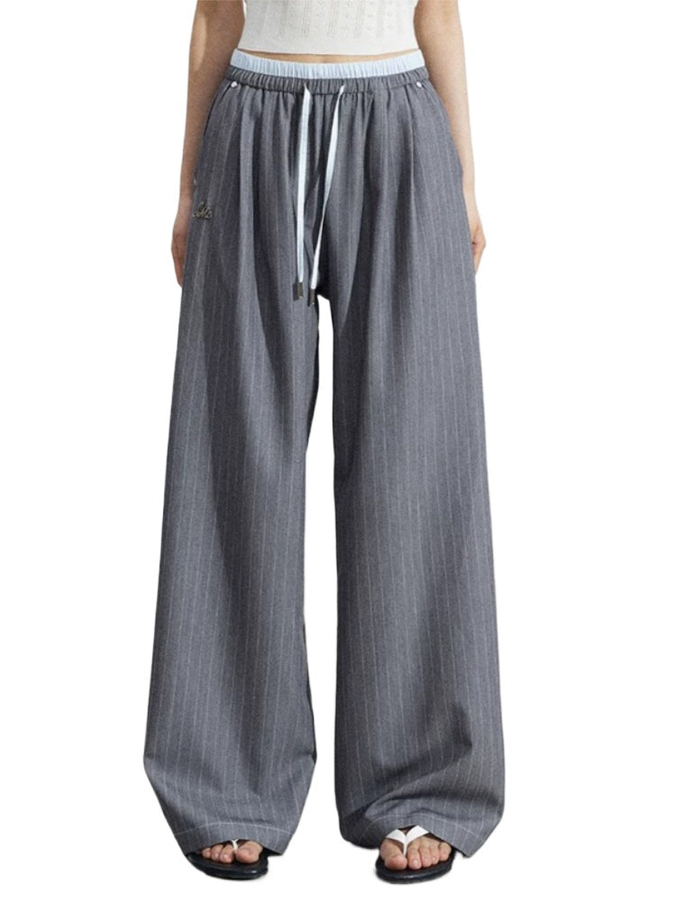 Striped Wide-Leg Pants