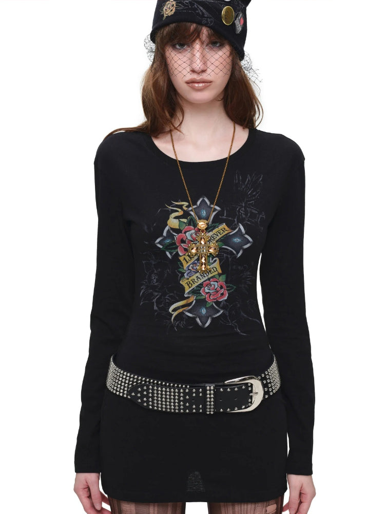 Tattoo Cutout Midi Dress