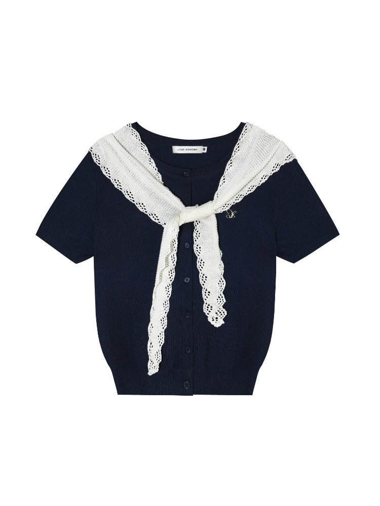 Striped Knit Sailor Top