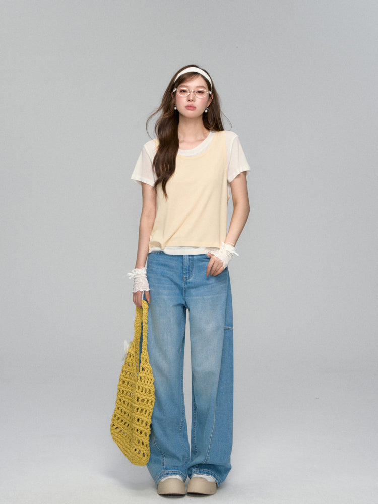 Round-neck Short-sleeve Vest