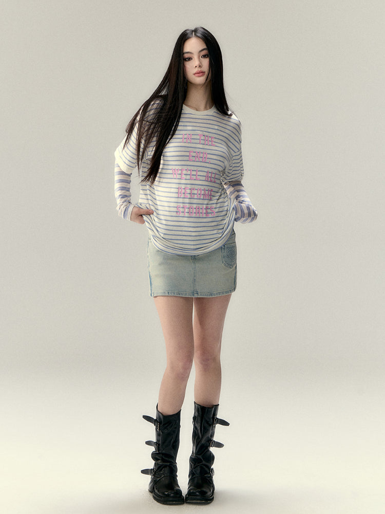 Floral Print Round Neck Short-Sleeve T-shirt