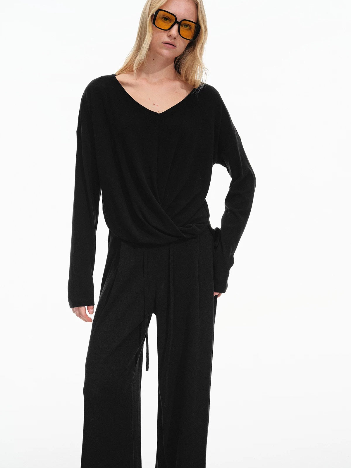 Twist Top & Lounge Pants Set