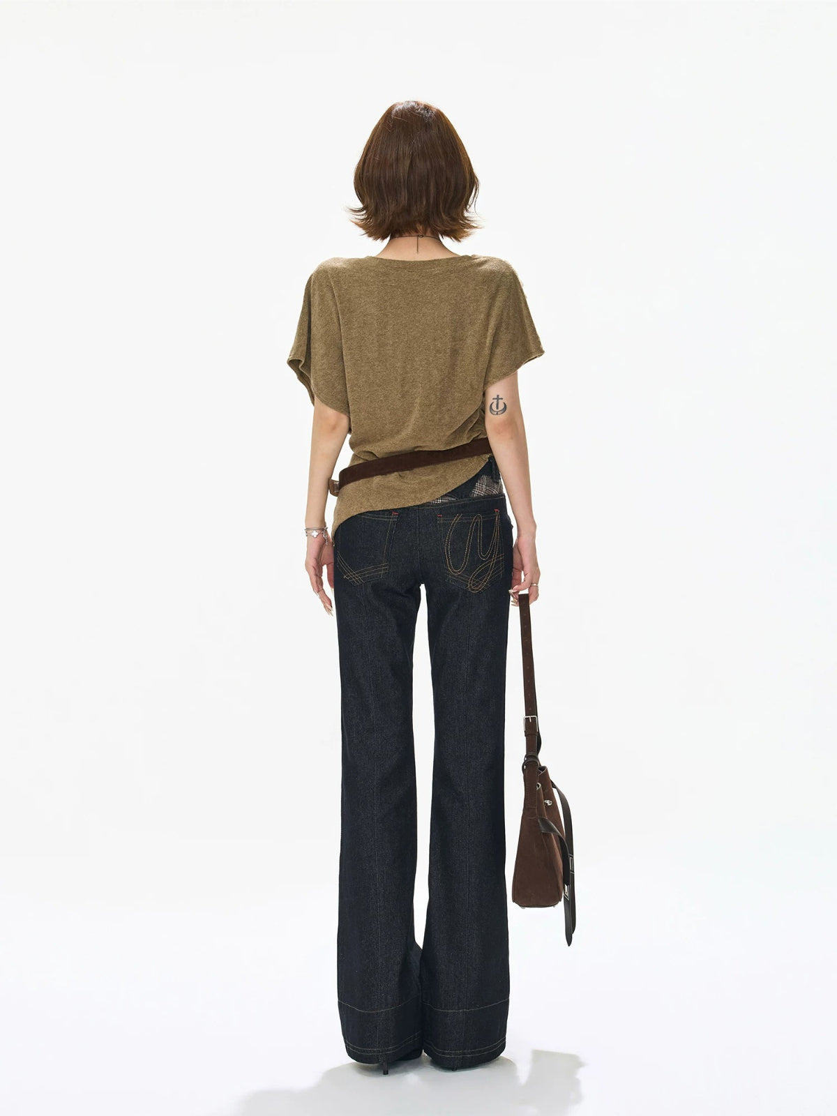 Draped Cowl Neck Batwing Wool Sweater