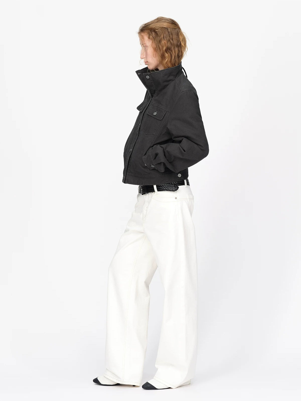 Vintage Quilted Utility Cropped Jacket