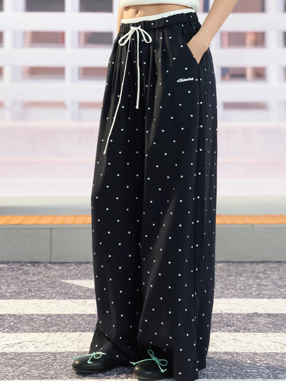 Polka Dot Wide Leg Pants