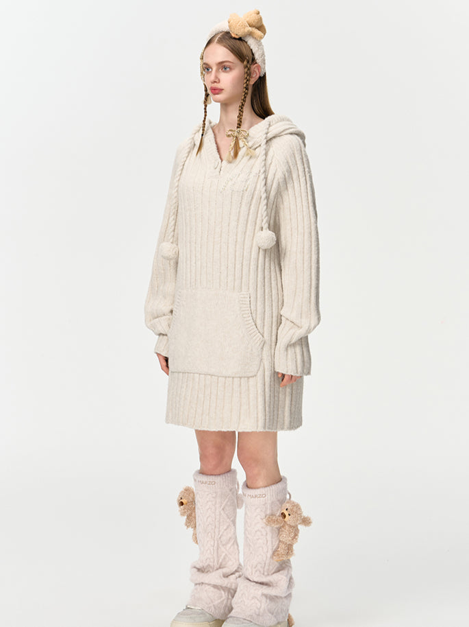 Apricot & Black Thick Stripe Sweater