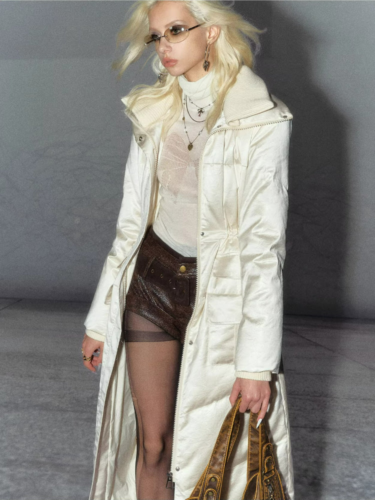 Belted Long Down Jacket