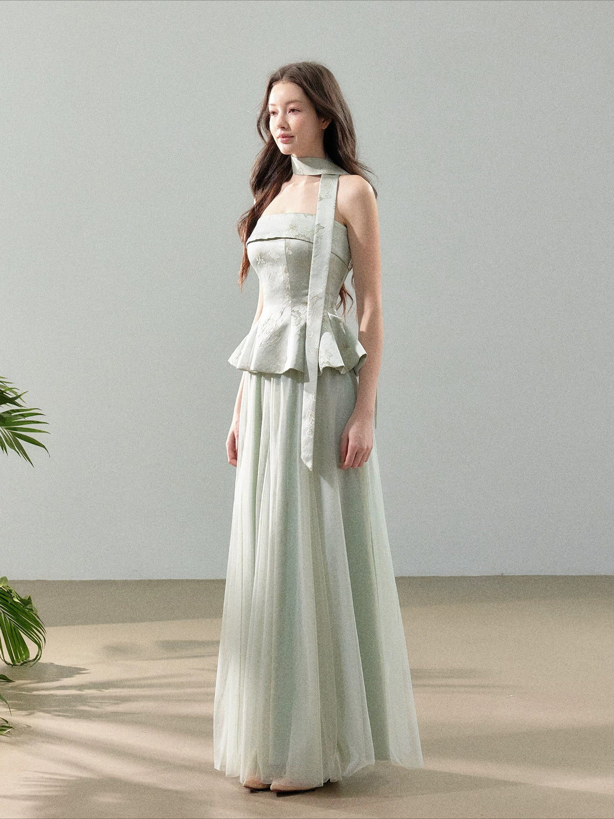 Jacquard Tulle Two Piece Set
