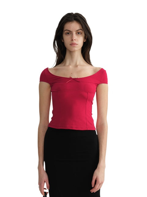 Herringbone Crewneck Slim Tee