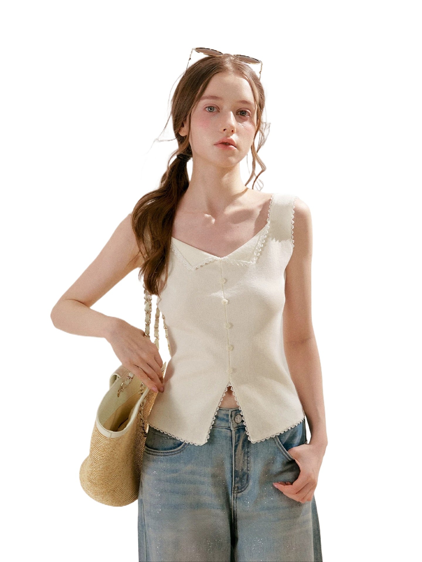 Lyocell Lace Vest