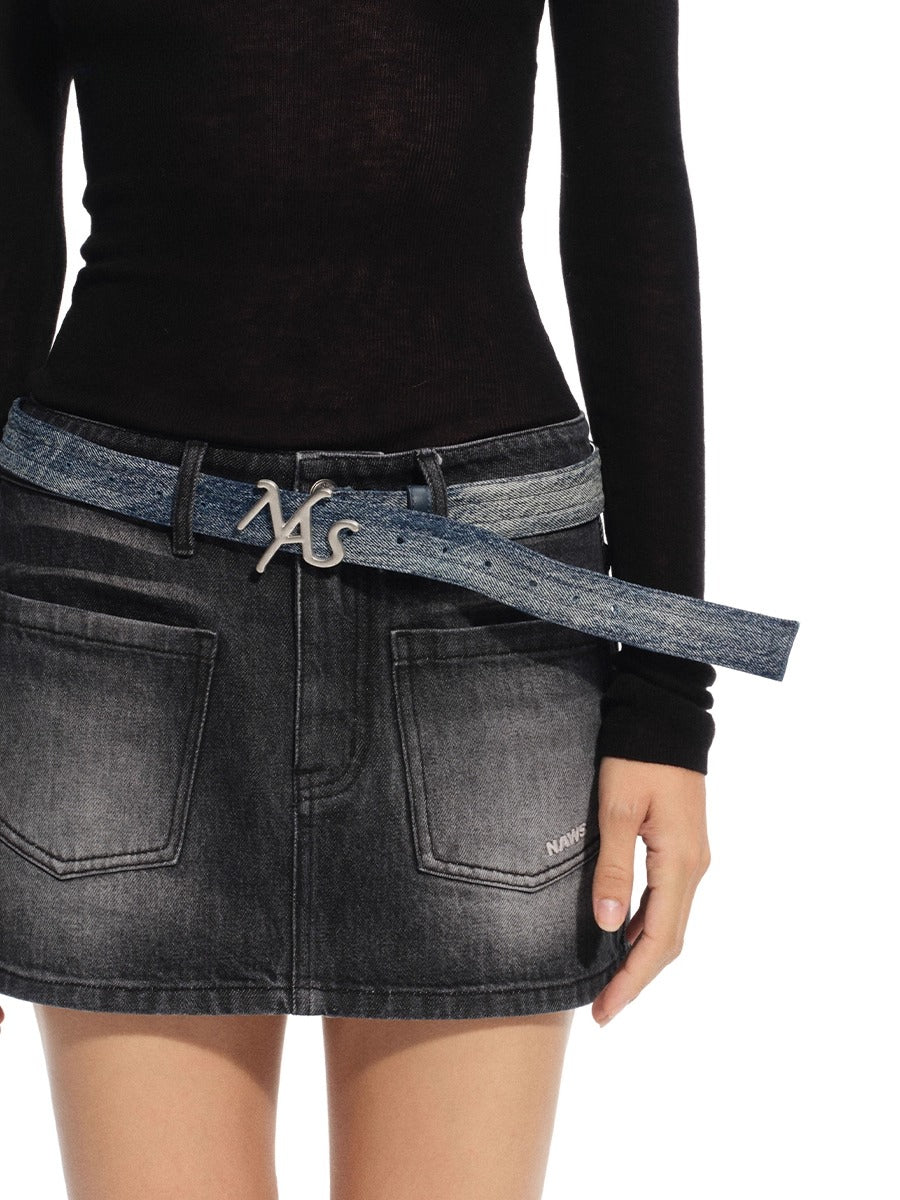 Blue Washed Denim Belt