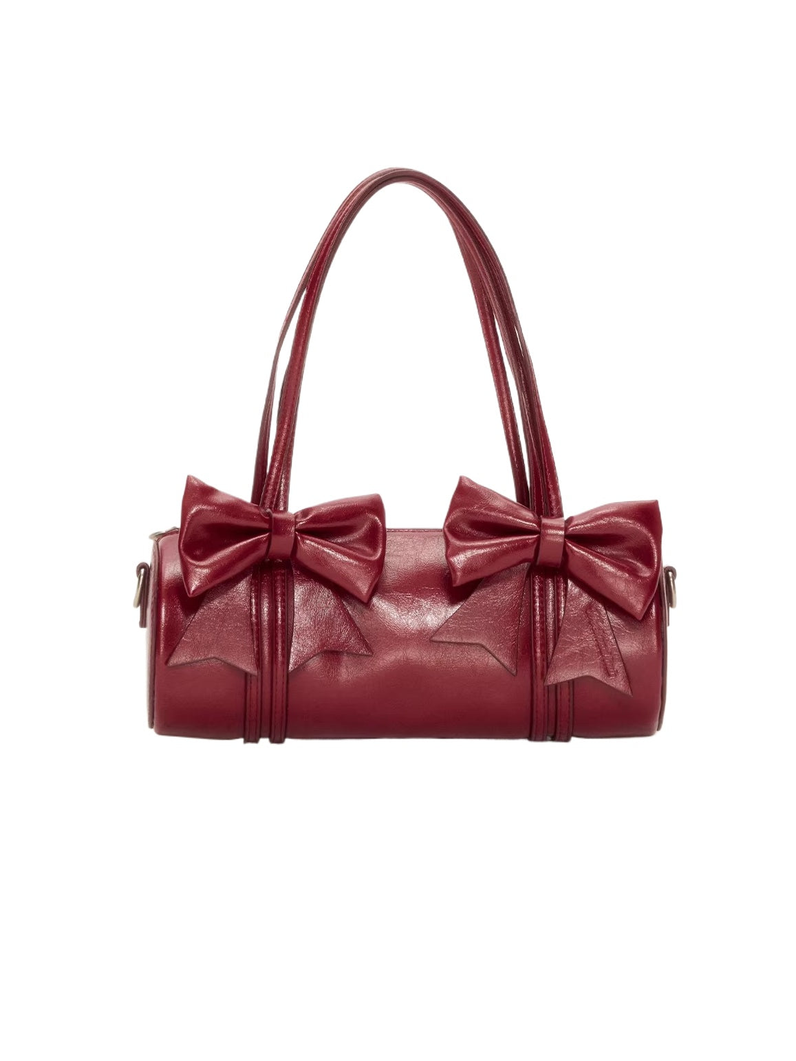 Red Sculptural Bow Underarm Bag
