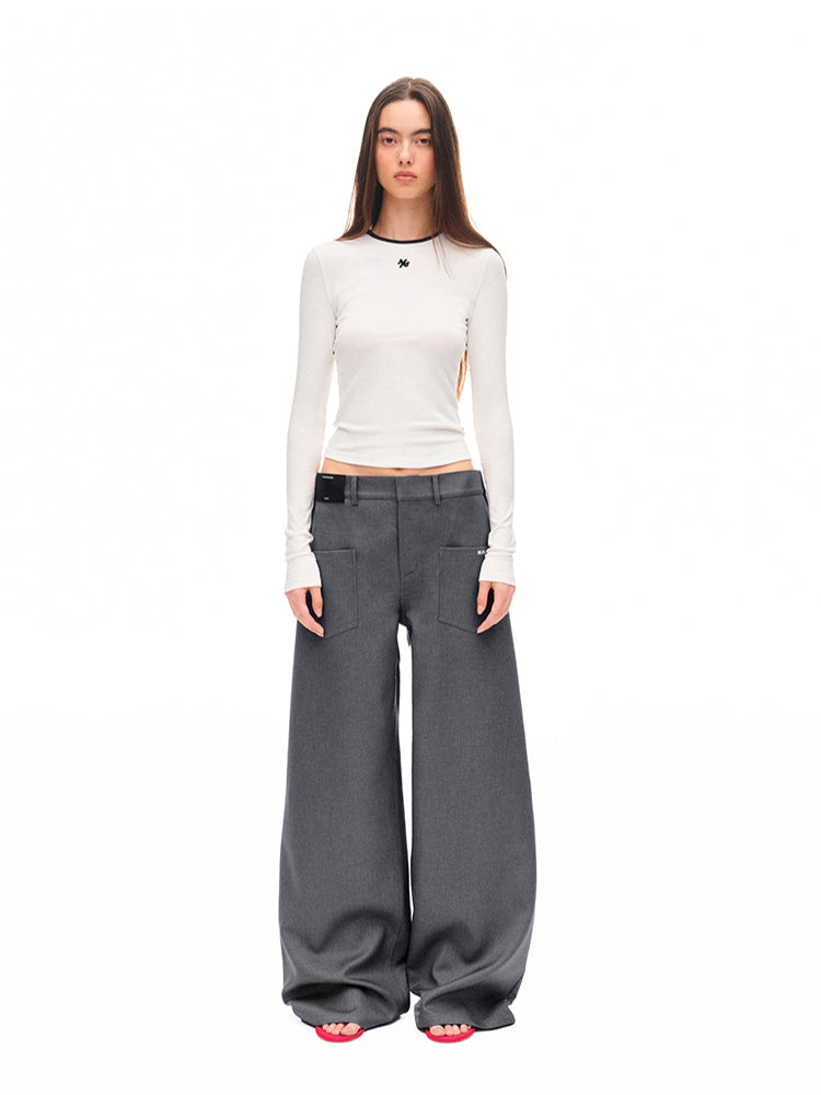 Modern Contrast-trim Regular-shoulder T-shirt