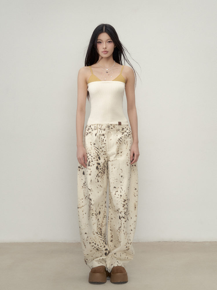 Color-Block Spliced Strap Vest