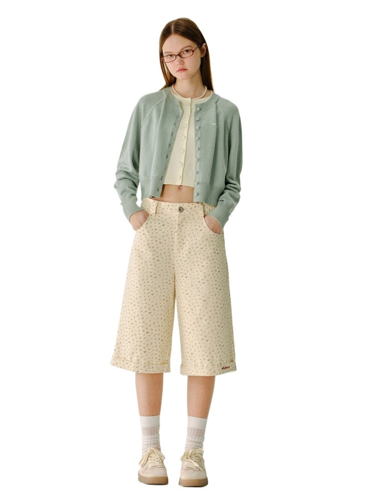 Pure Cotton Wide-Legged 5-Point Shorts