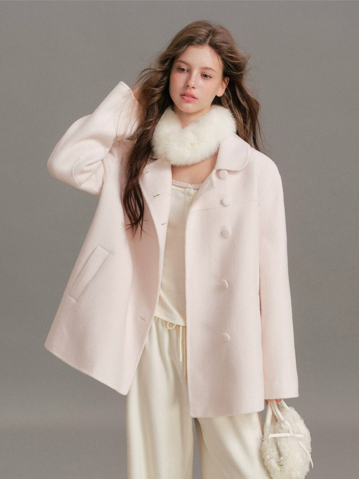 Peter Pan Collar Wool Coat