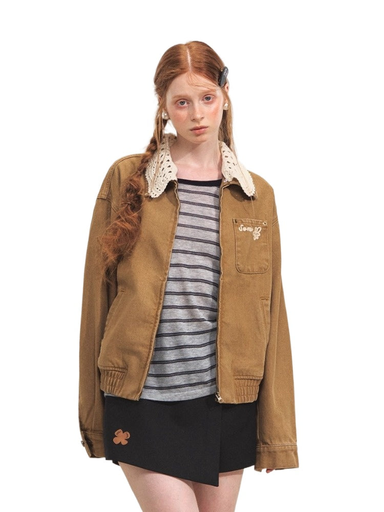 Brown Barn-Style Vintage Jacket