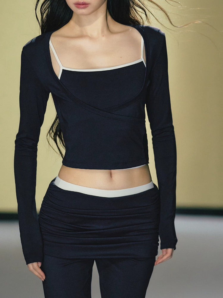 Yoga Tie Cardigan Three Piece Set