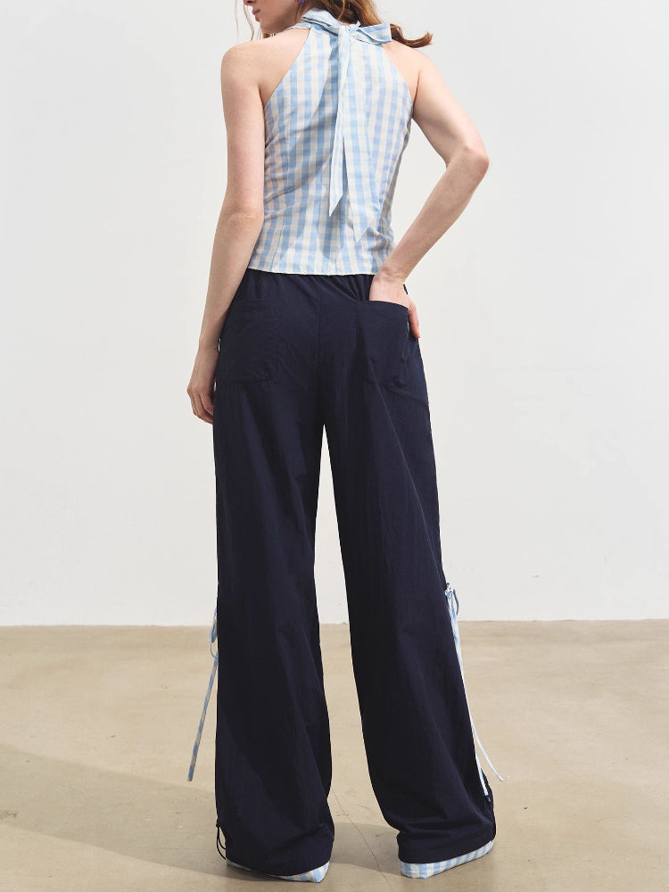 V-Neck Lace Halter Vest