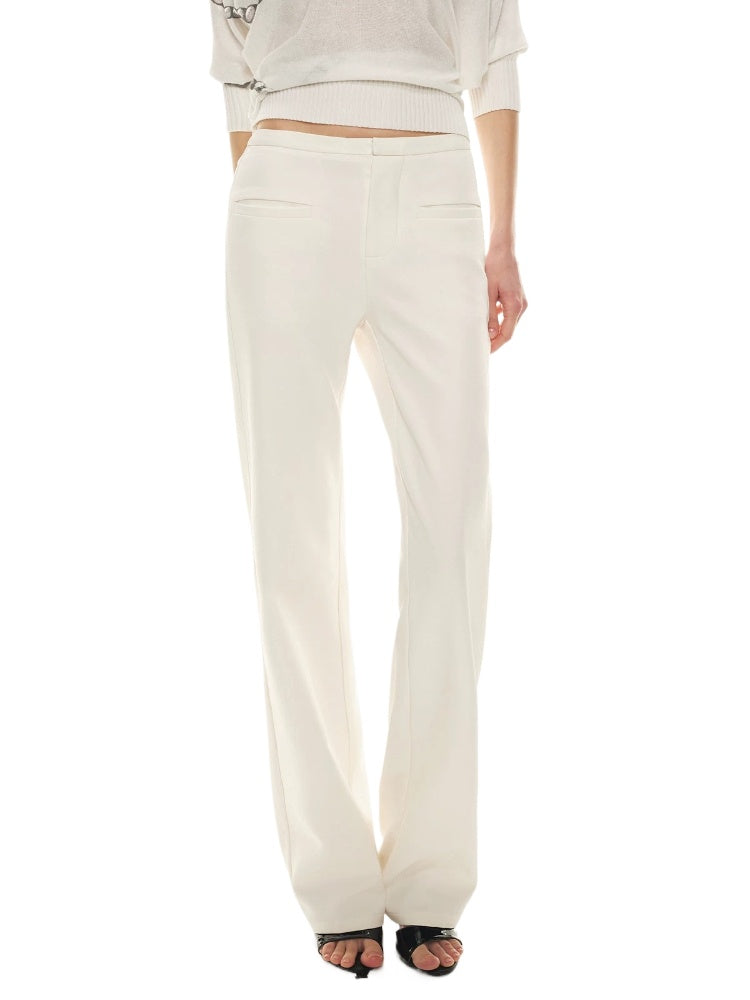 Classic White Straight Trousers