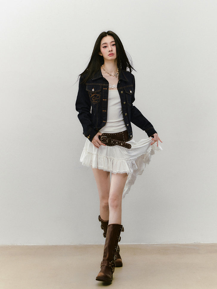 Denim Original Color Loose Fit Denim Jacket