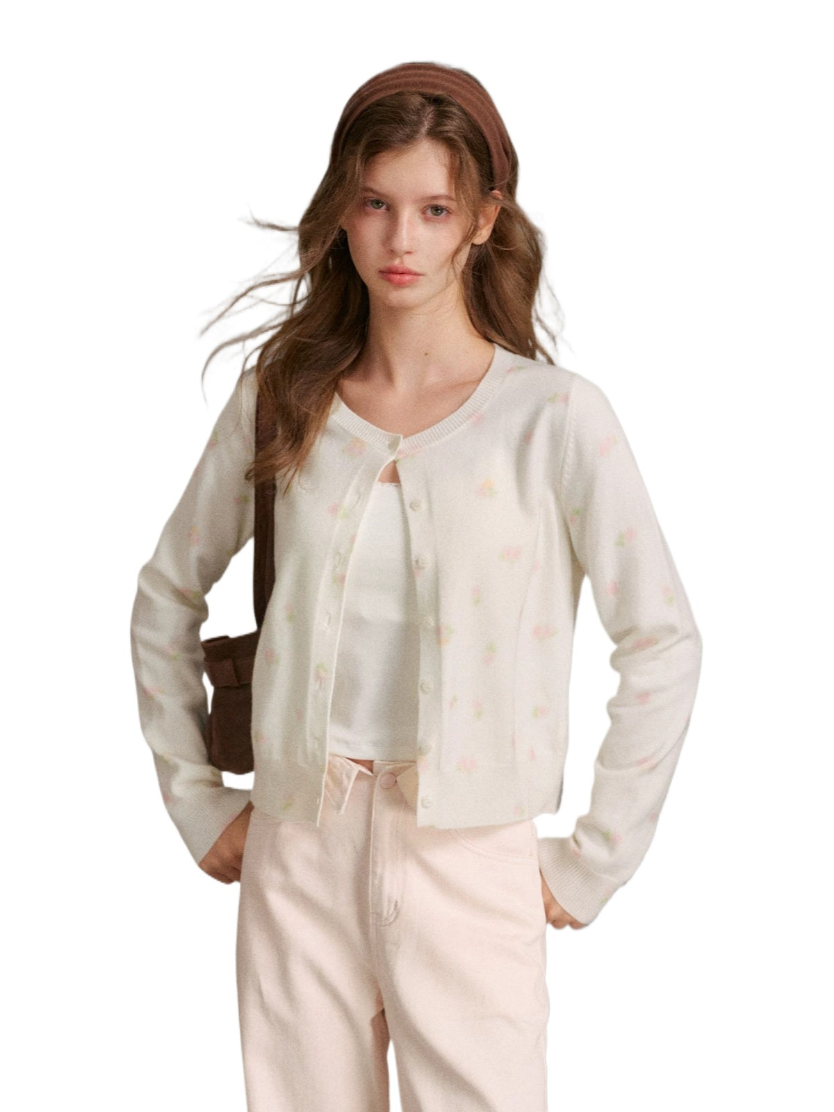Soft Focus Rose Knit Cardigan