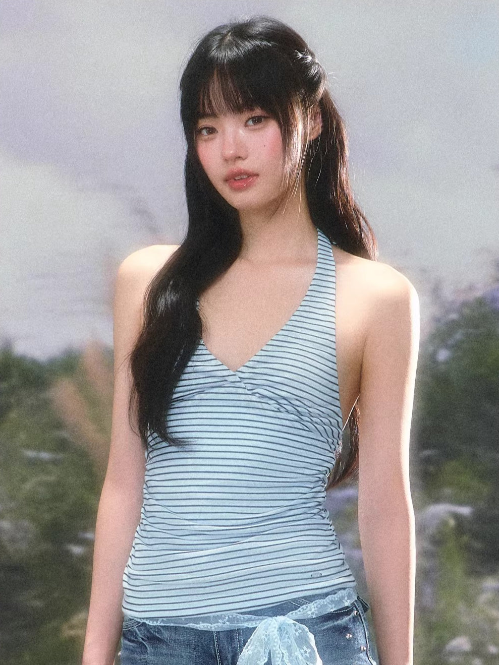 Striped Halter Top