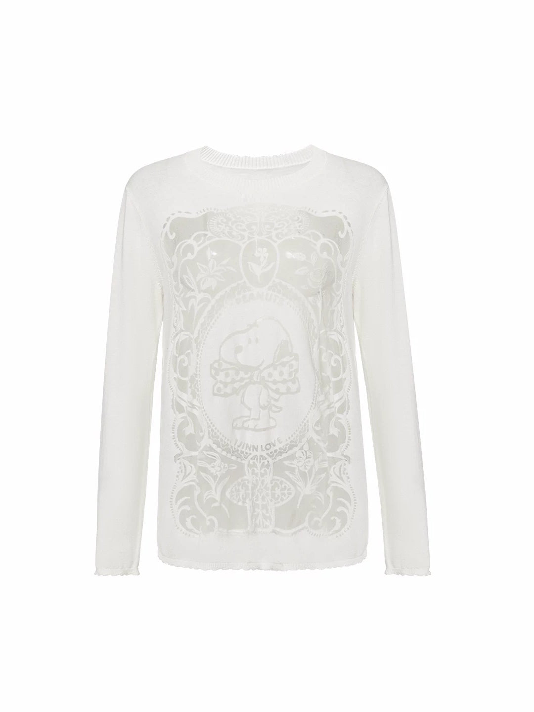 Burnout Knit Crewneck Sweater