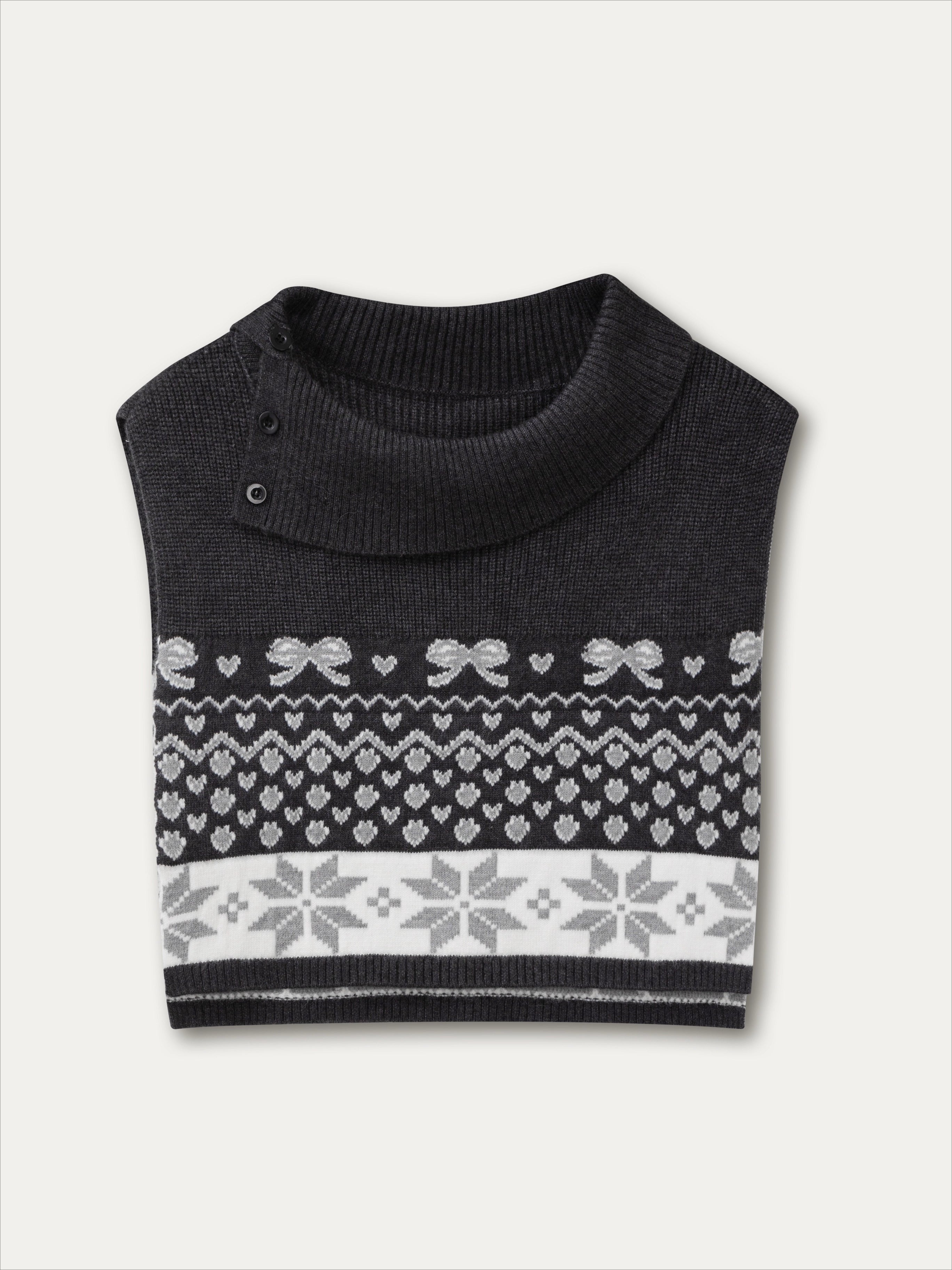 Double-Breasted Fur-Collar Coat Set