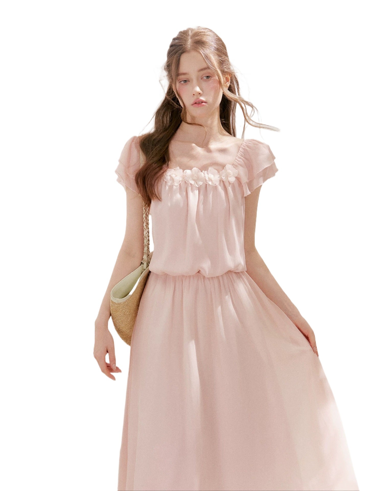 Vasilisa Floral Chiffon Maxi Dress