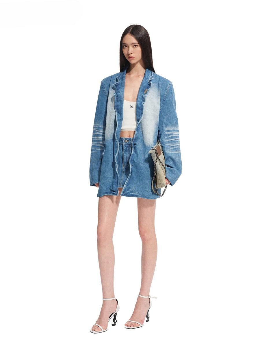 Ice Blue Lynx Denim Jacket