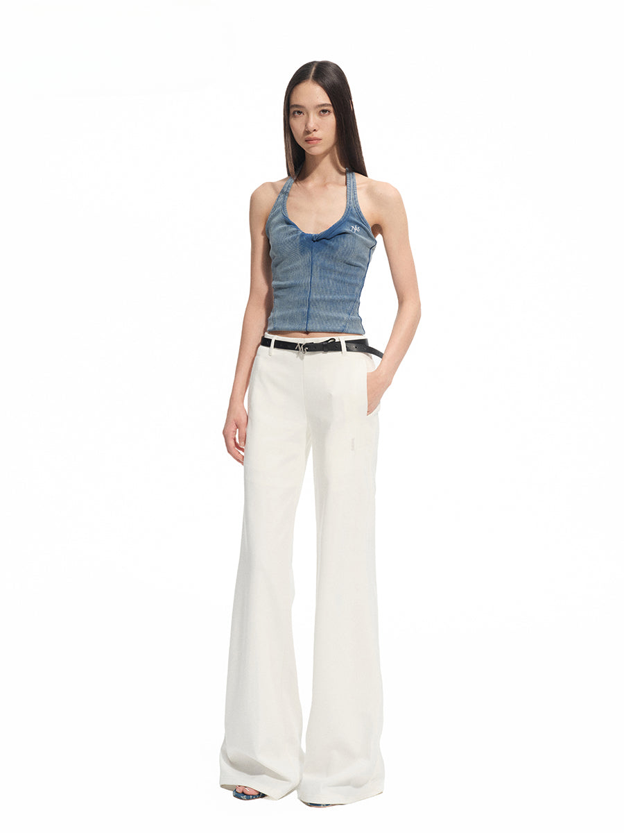 Denim-like Retro U-Neck Halter Camisole